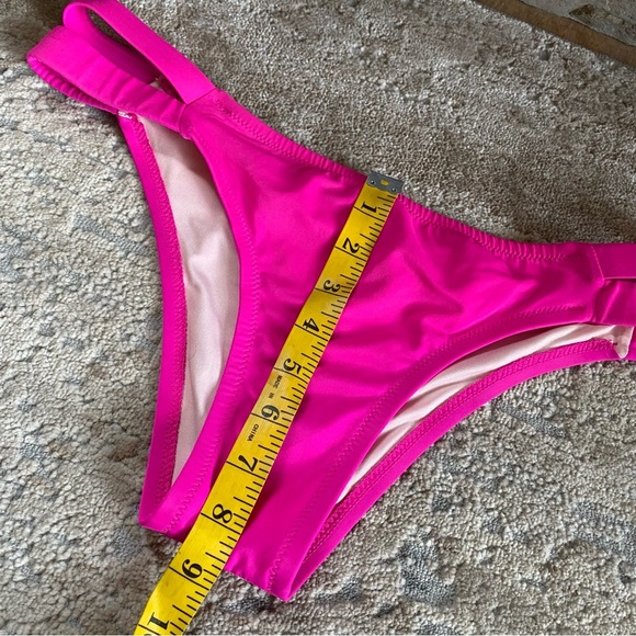 Victoria’s Secret The Itsy Hot Pink Bikini Bottoms Cut Out Sides Mid Rise: Large - Picture 3 of 7